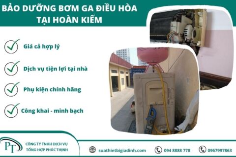 Bảo dưỡng bơm ga điều hòa tại Hoàn Kiếm | gọi 02466 881 881