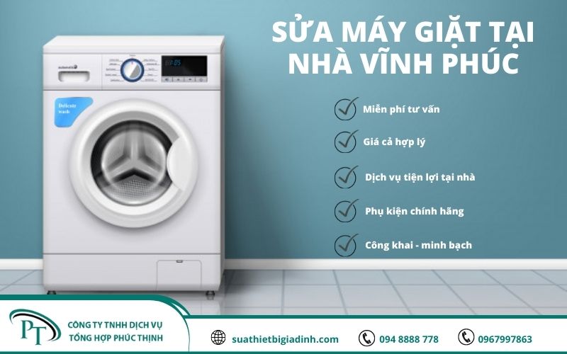 Đơn vị sửa máy giặt hàng đầu tại Vĩnh Phúc