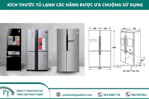 Tổng Hợp Kích Thước Tủ Lạnh Các Hãng Được Ưa Chuộng Sử Dụng